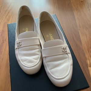 Chanel loafer with pearl logo